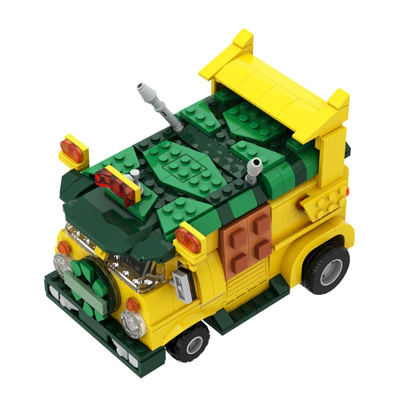 (Gobricks version) 491 pcs MOC-125660 Turtle Van Party Wagon TMNT - Image 6