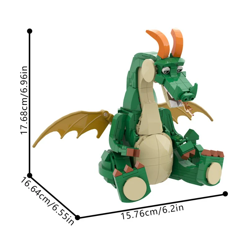 (Gobricks version) 497pcs MOC-210783 Cute Dragon - Image 7