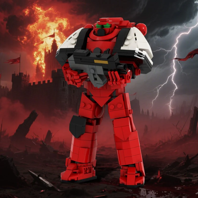 (Gobricks version) 516pcs MOC-205030 Lego Modular Warhammer 40K Space Marine Blood Raven - Image 4
