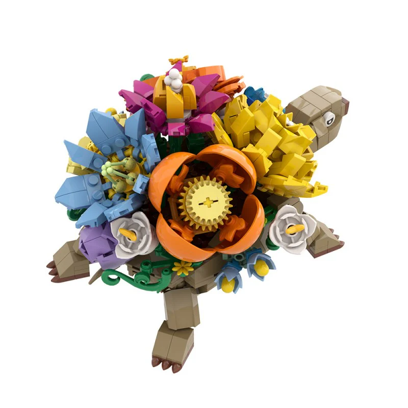 (Gobricks version) 518pcs MOC Turtle Flower Pot - Image 5
