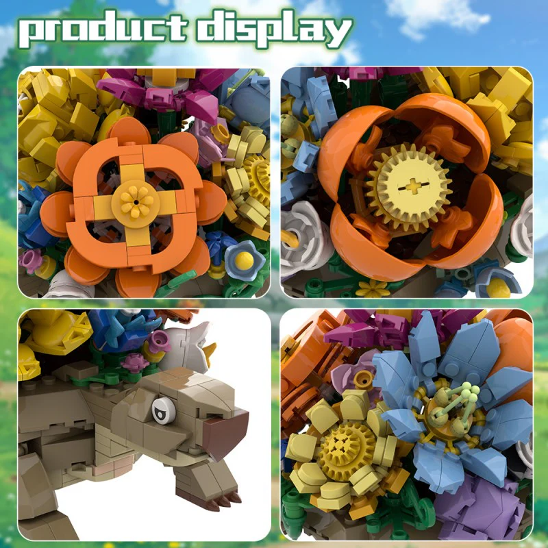 (Gobricks version) 518pcs MOC Turtle Flower Pot - Image 8