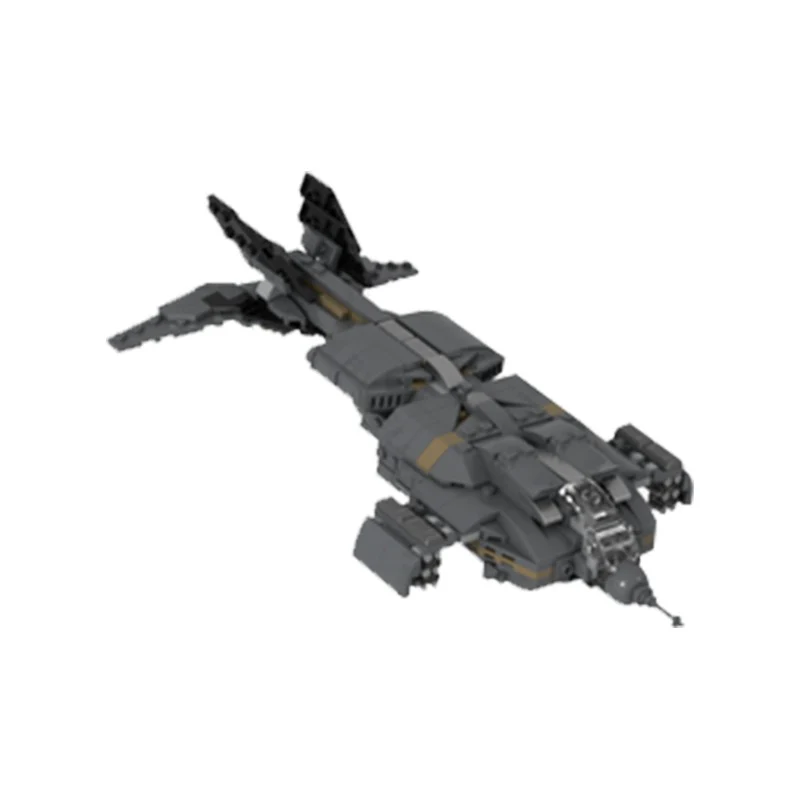 (Gobricks version) 528 pcs MOC-128254 Micro Aliens Series PART I : UD-4L Dropship Flying Type - Image 2