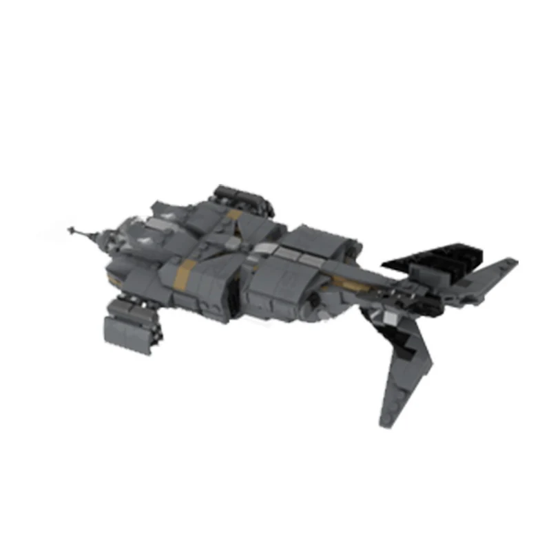 (Gobricks version) 528 pcs MOC-128254 Micro Aliens Series PART I : UD-4L Dropship Flying Type - Image 3