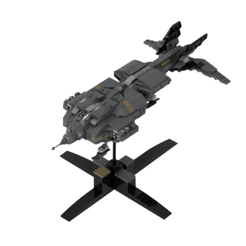 (Gobricks version) 528 pcs MOC-128254 Micro Aliens Series PART I : UD-4L Dropship Flying Type - Image 4