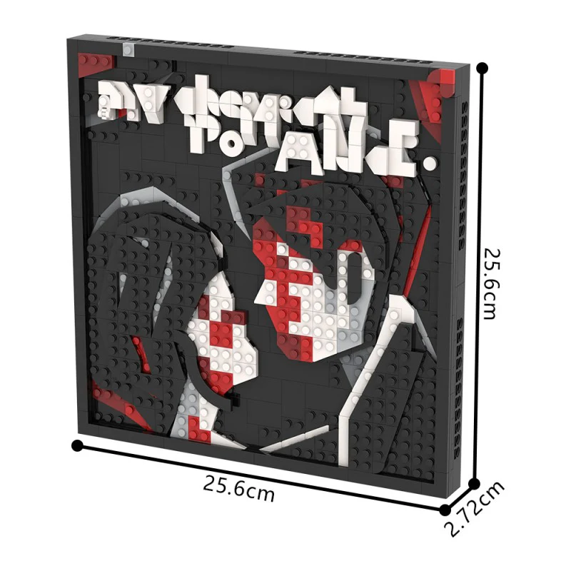 (Gobricks version) 543pcs MOC-148424 MCR - Three Cheers Album Mosaic - Image 6