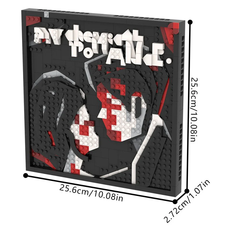 (Gobricks version) 543pcs MOC-148424 MCR - Three Cheers Album Mosaic - Image 7