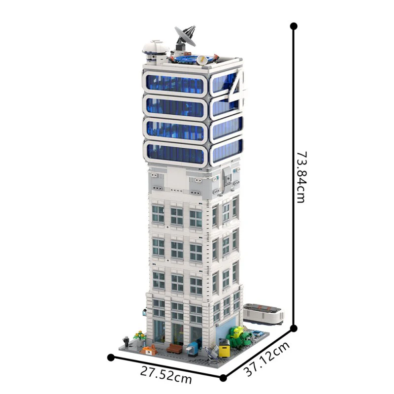 (Gobricks version) 5568pcs MOC-178264 Fantastic 4 Modular Baxter Building - Classic Space Academy - Image 6