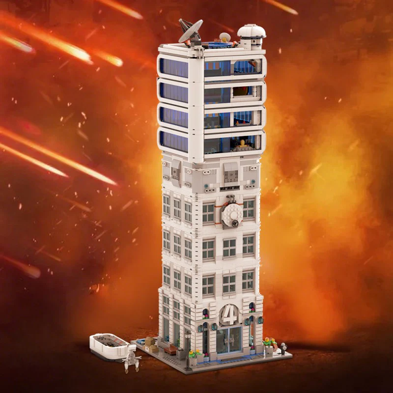 (Gobricks version) 5568pcs MOC-178264 Fantastic 4 Modular Baxter Building - Classic Space Academy - Image 9