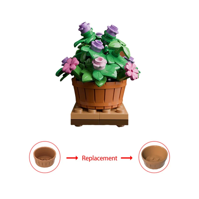 (Gobricks version) 55PCS MOC-181229 Flowerpot - Image 4