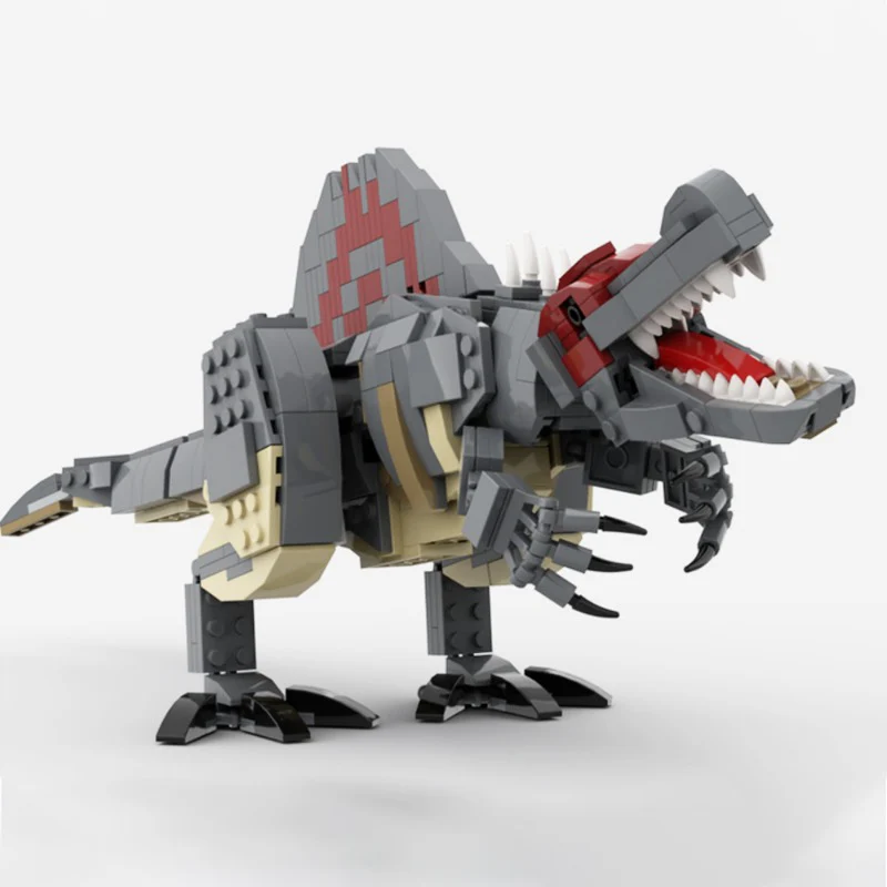 (Gobricks version) 585 pcs MOC-154188 Spinosaurus Minifigure Scale - Image 3
