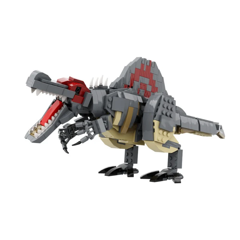 (Gobricks version) 585 pcs MOC-154188 Spinosaurus Minifigure Scale - Image 5