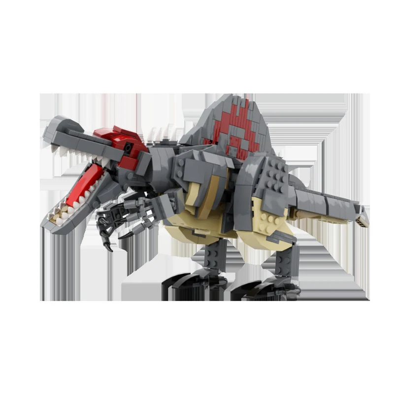 (Gobricks version) 585 pcs MOC-154188 Spinosaurus Minifigure Scale - Image 6