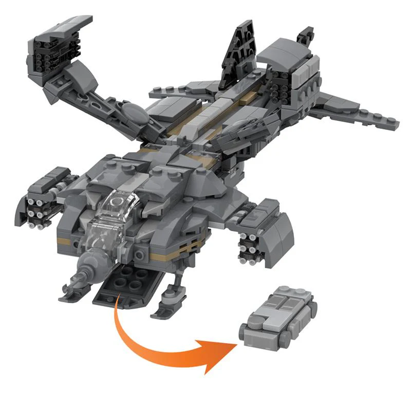 (Gobricks version) 585pcs MOC-128311 Micro Aliens Series PART I : UD-4L Dropship Landing Type - Image 13