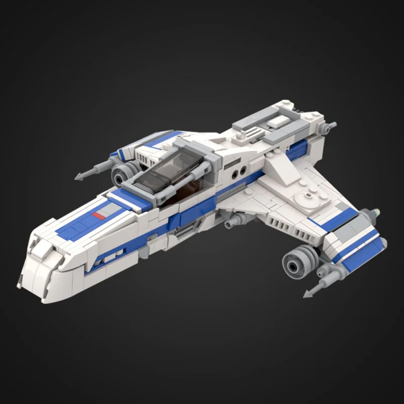 (Gobricks version) 589pcs MOC-220289 E WING - Minifigure Scale - Image 10