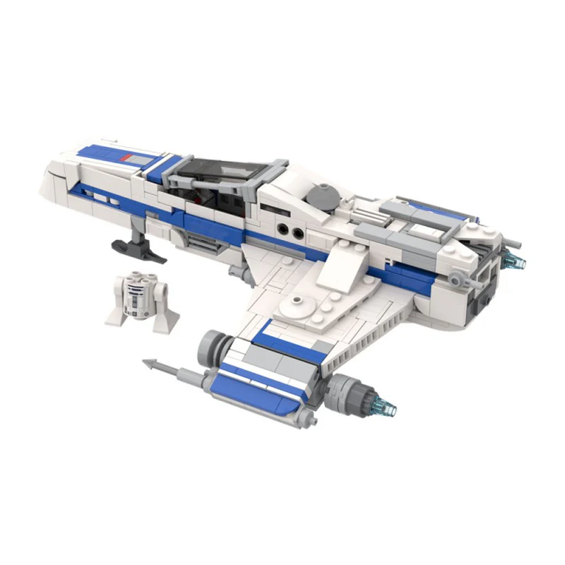 (Gobricks version) 589pcs MOC-220289 E WING - Minifigure Scale - Image 2