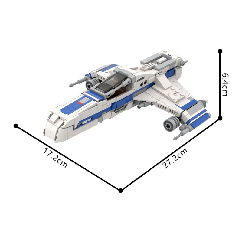 (Gobricks version) 589pcs MOC-220289 E WING - Minifigure Scale - Image 6