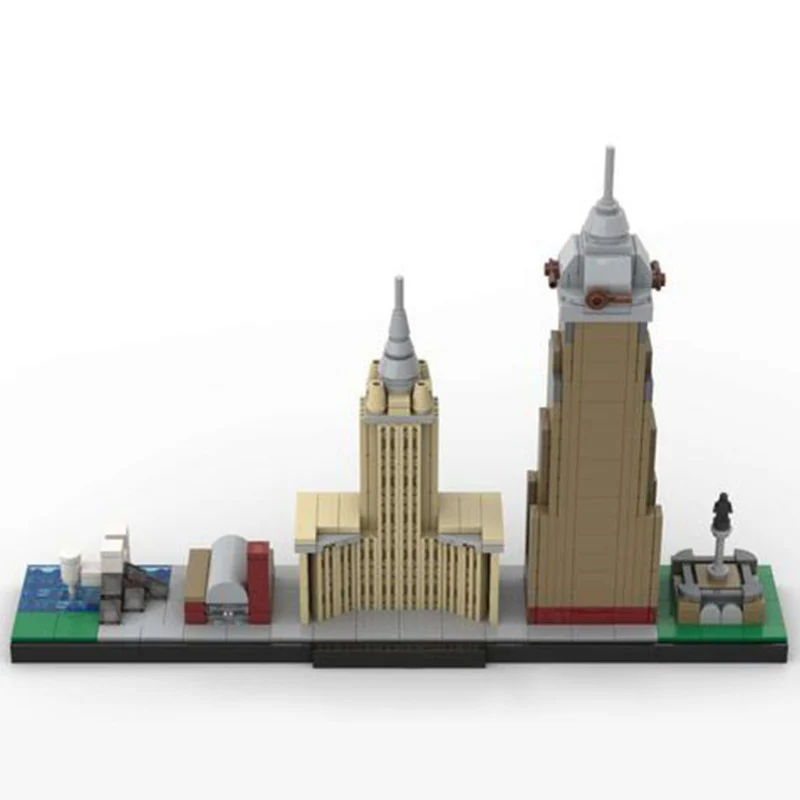 (Gobricks version) 590 pcs MOC-127113 Cleveland Skyline - Image 3