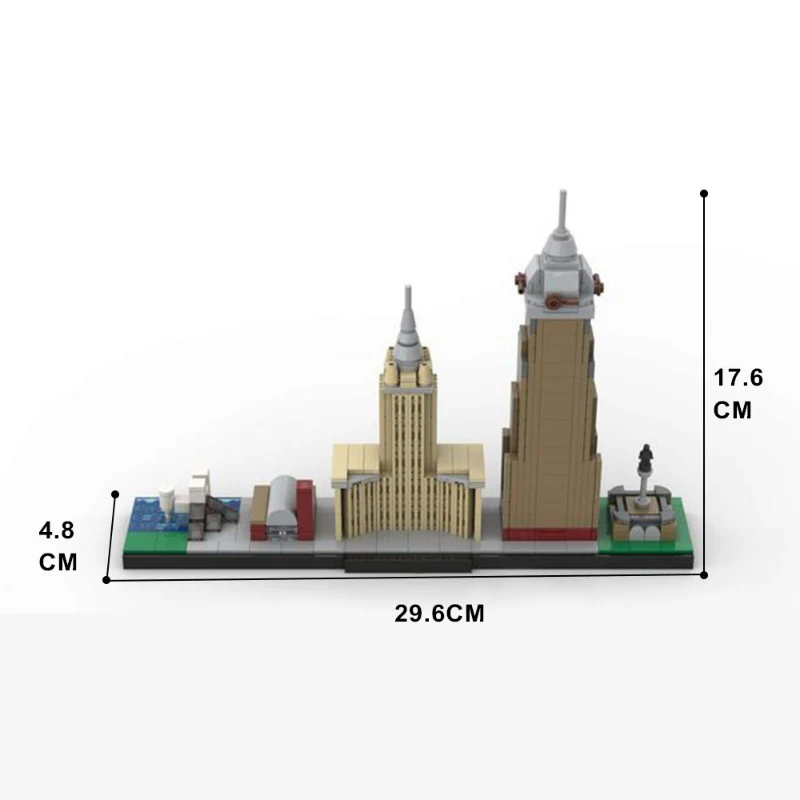 (Gobricks version) 590 pcs MOC-127113 Cleveland Skyline - Image 4