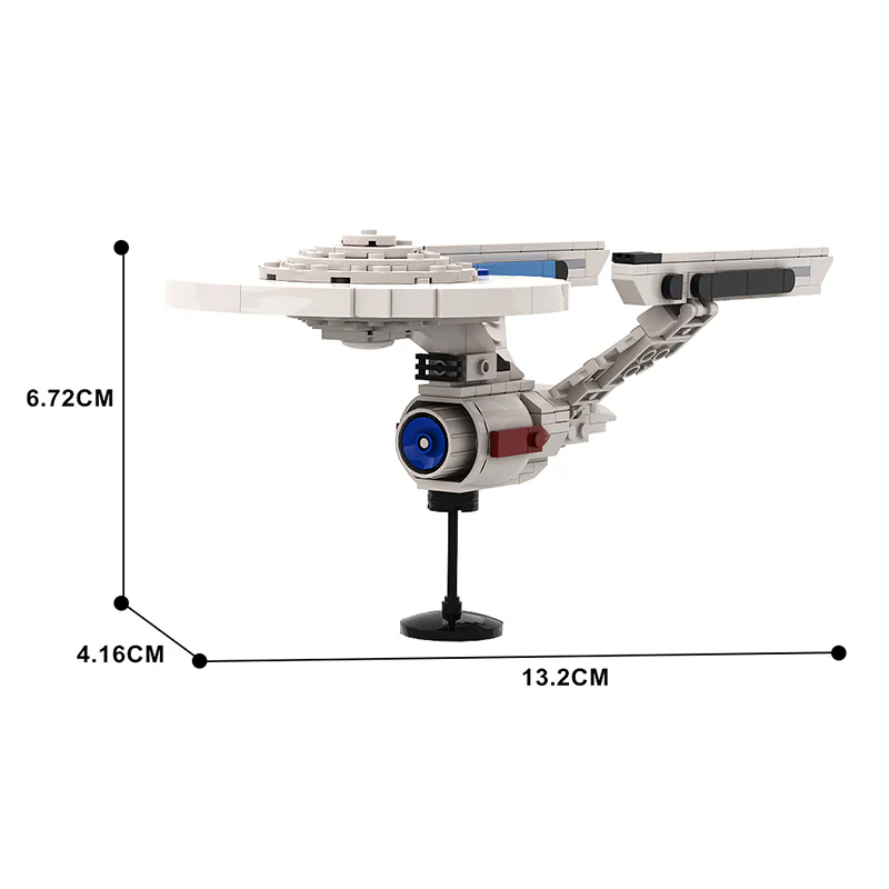 (Gobricks version) 592PCS MOC-105147 Star Trek Enterprise 1701-A - Image 13