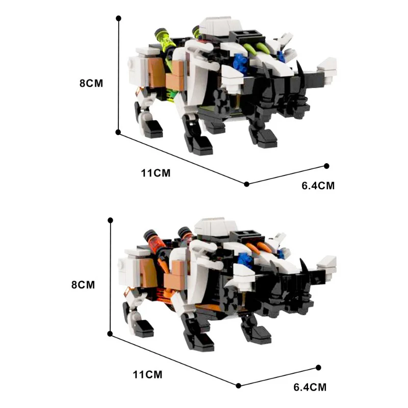(Gobricks version) 594 pcs MOC-156073 Fire and Acid Bristlebacks from Horizon Forbidden West - Image 4
