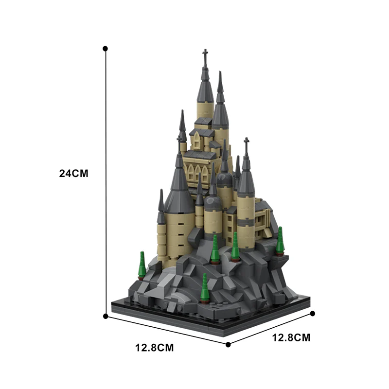 (Gobricks version) 596PCS MOC-135821 Microscale castle - 16x16 baseplate - Image 4