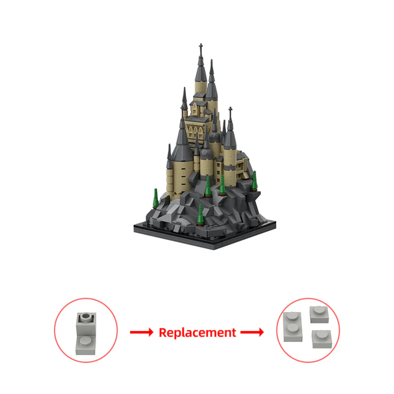 (Gobricks version) 596PCS MOC-135821 Microscale castle - 16x16 baseplate - Image 5