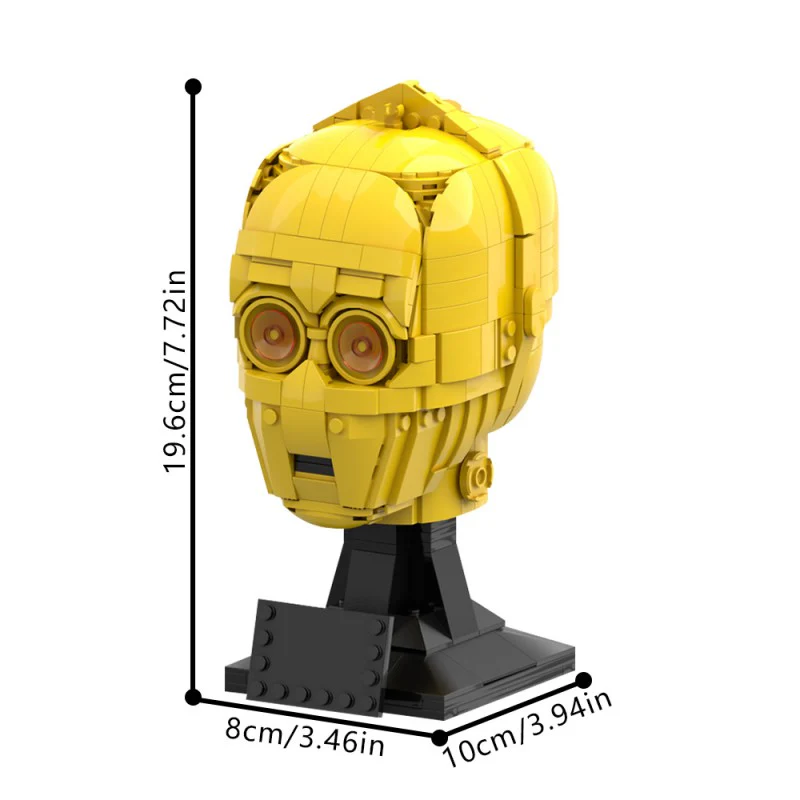 (Gobricks version) 609pcs MOC-141244 C-3PO head (Helmet collection style) - Image 5