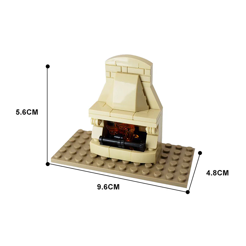 (Gobricks version) 61 pcs MOC-136396 Classic Fireplace - Image 2