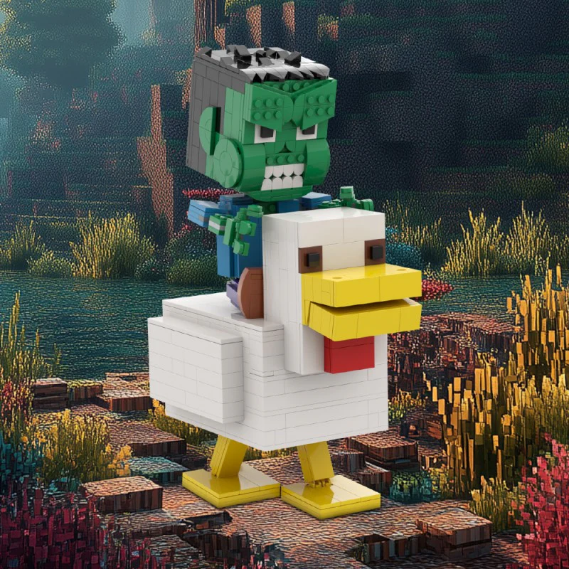 (Gobricks version) 610pcs MOC Large Chicken Jockey - Image 11