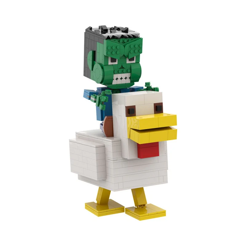 (Gobricks version) 610pcs MOC Large Chicken Jockey - Image 2
