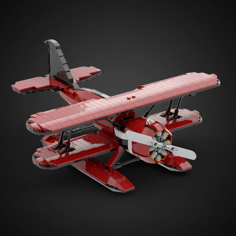 (Gobricks version) 620pcs MOC Acrobatic seaplane - Image 11