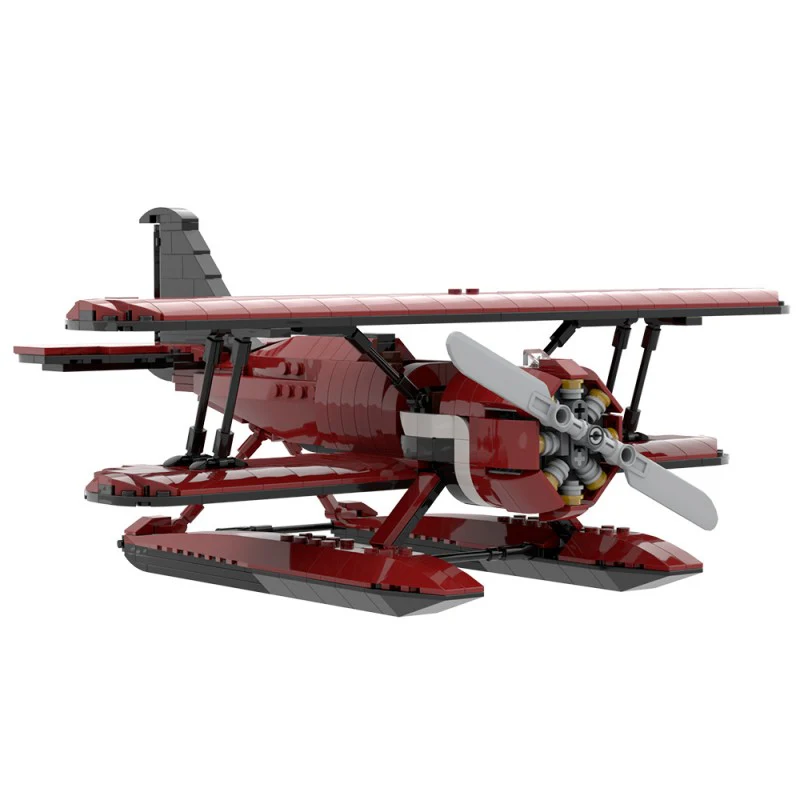 (Gobricks version) 620pcs MOC Acrobatic seaplane - Image 4