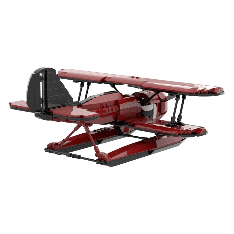 (Gobricks version) 620pcs MOC Acrobatic seaplane - Image 5