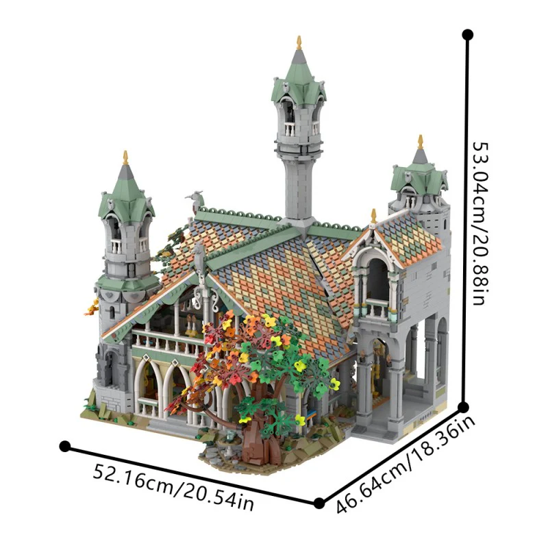 (Gobricks version) 6313pcs MOC-149444 10316 Rivendell Extension - Image 10