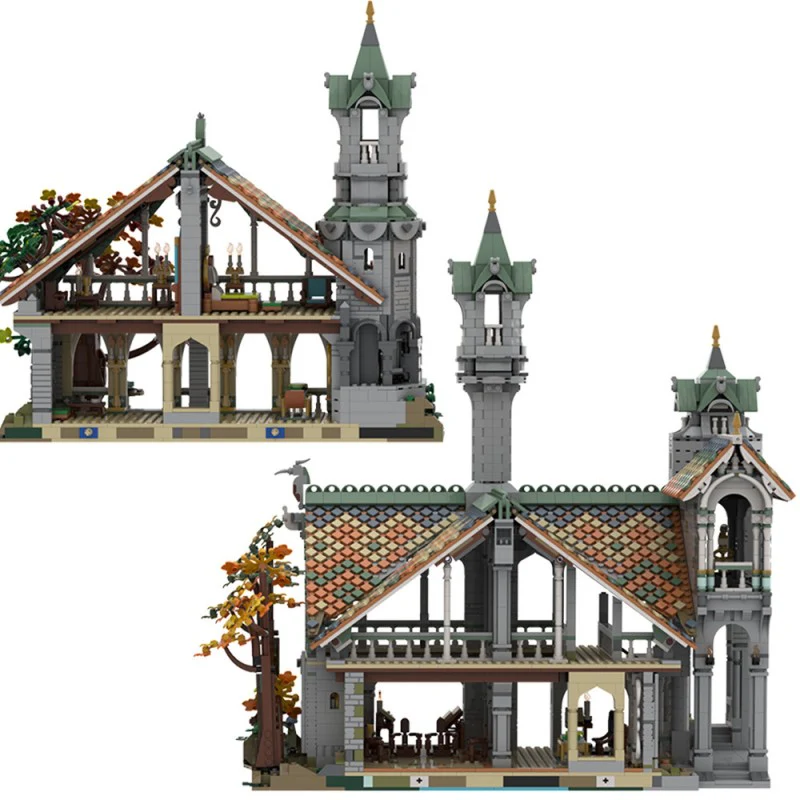 (Gobricks version) 6313pcs MOC-149444 10316 Rivendell Extension - Image 7