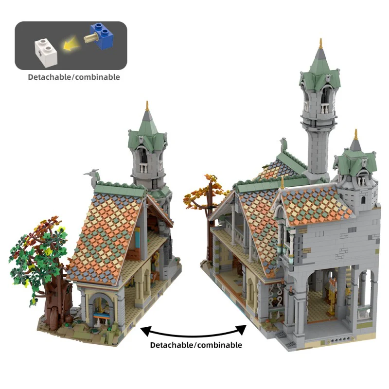 (Gobricks version) 6313pcs MOC-149444 10316 Rivendell Extension - Image 8