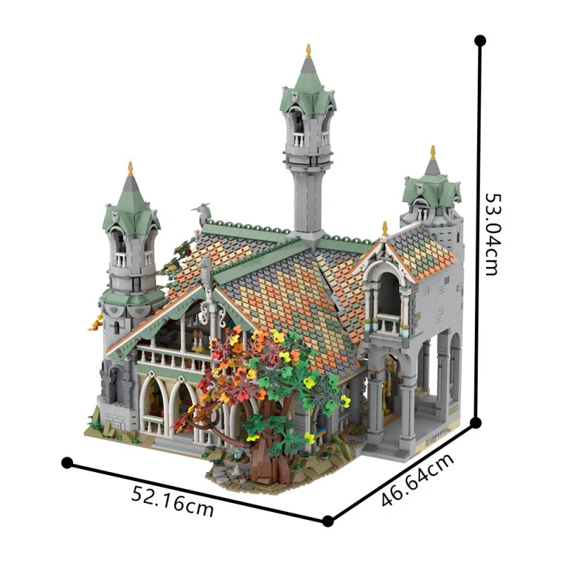 (Gobricks version) 6313pcs MOC-149444 10316 Rivendell Extension - Image 9