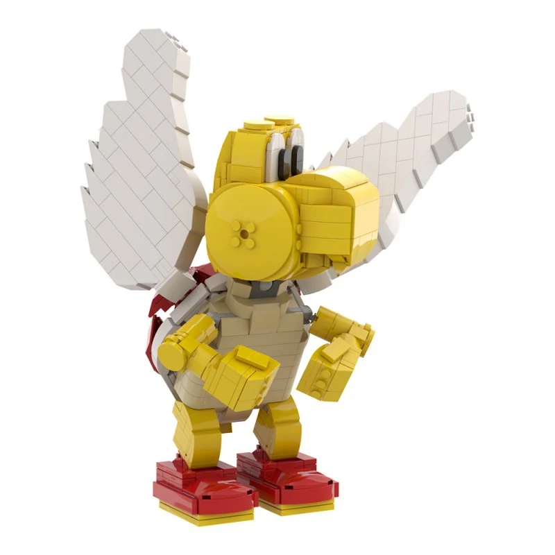 (Gobricks version) 634pcs MOC-160717 Red Koopa Paratroopa - Posable Display Figure 01 - Super Mario Bros - Image 2