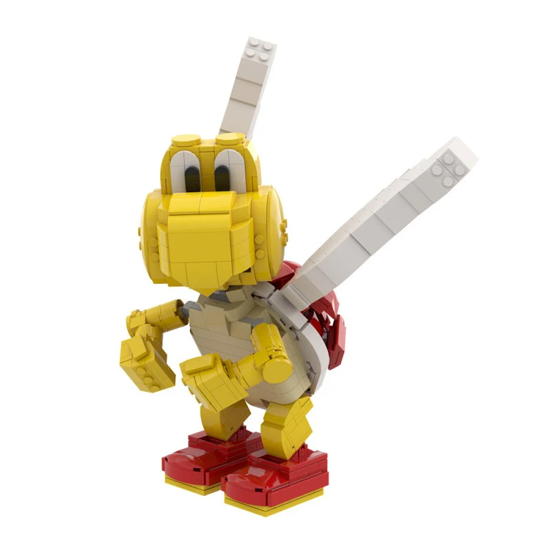 (Gobricks version) 634pcs MOC-160717 Red Koopa Paratroopa - Posable Display Figure 01 - Super Mario Bros - Image 3