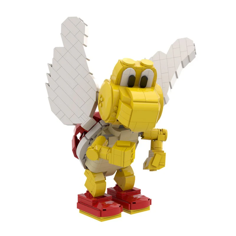 (Gobricks version) 634pcs MOC-160717 Red Koopa Paratroopa - Posable Display Figure 01 - Super Mario Bros - Image 4