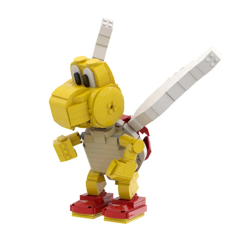 (Gobricks version) 634pcs MOC-160717 Red Koopa Paratroopa - Posable Display Figure 01 - Super Mario Bros - Image 5
