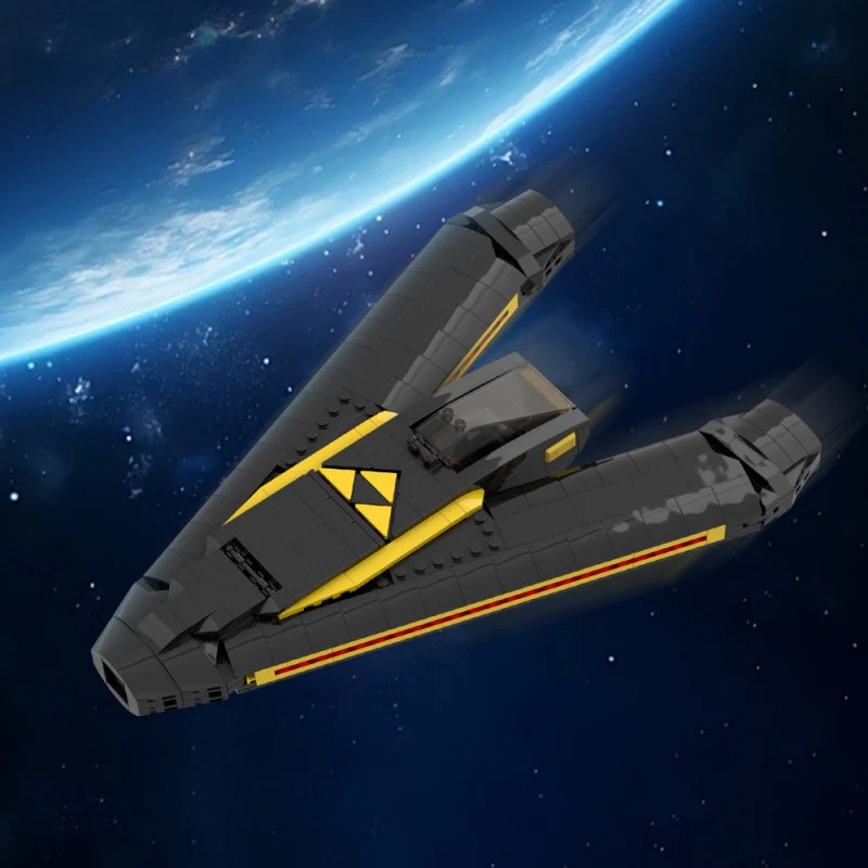 (Gobricks version) 640pcs MOC-170593 Blacktron Interceptor - Image 10