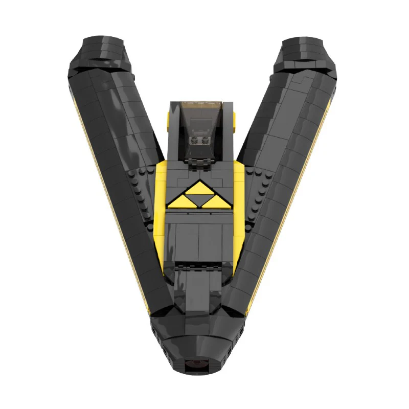 (Gobricks version) 640pcs MOC-170593 Blacktron Interceptor - Image 2