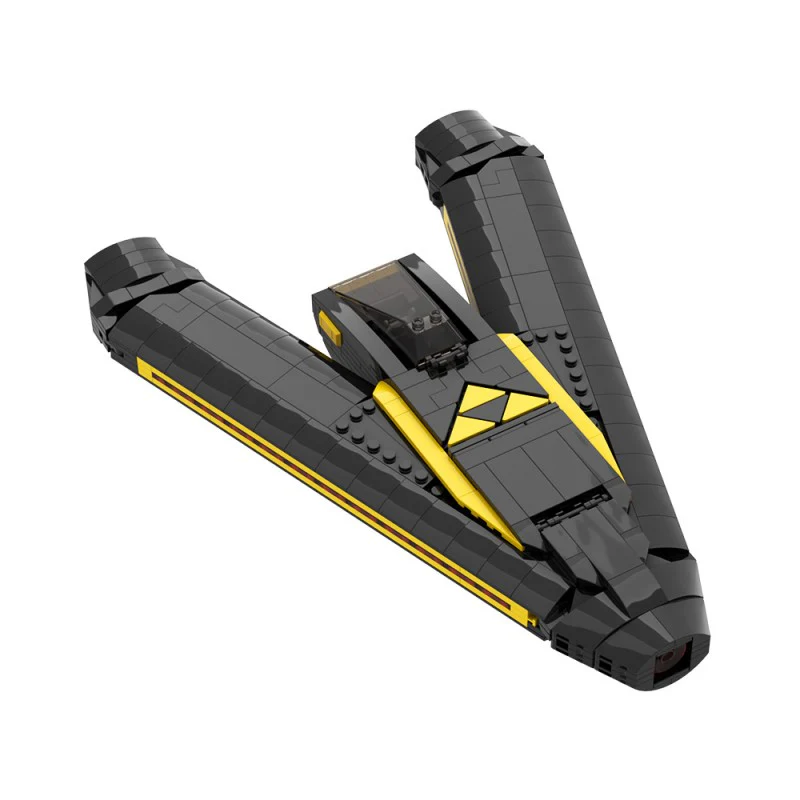 (Gobricks version) 640pcs MOC-170593 Blacktron Interceptor - Image 3