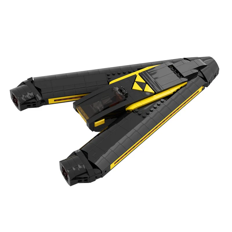 (Gobricks version) 640pcs MOC-170593 Blacktron Interceptor - Image 5
