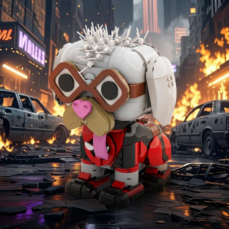 (Gobricks version) 640pcs MOC Deadpool Dog - Image 10