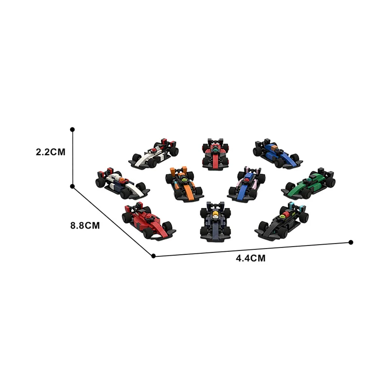 (Gobricks version) 641PCS MOC-141127 F1 2023 cars - Image 3