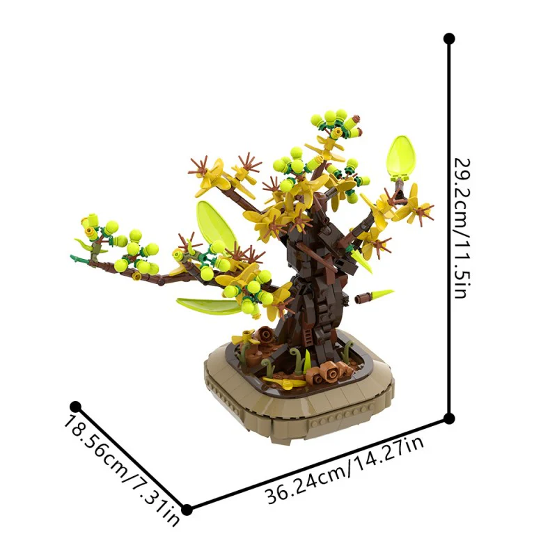 (Gobricks version) 643pcs MOC Apricot bonsai - Image 7