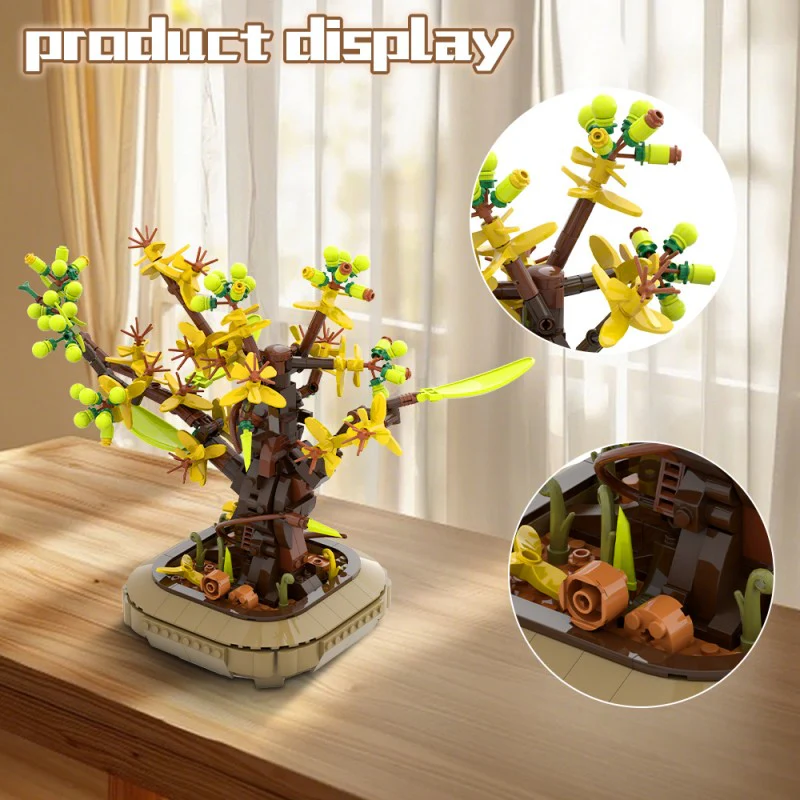 (Gobricks version) 643pcs MOC Apricot bonsai - Image 8