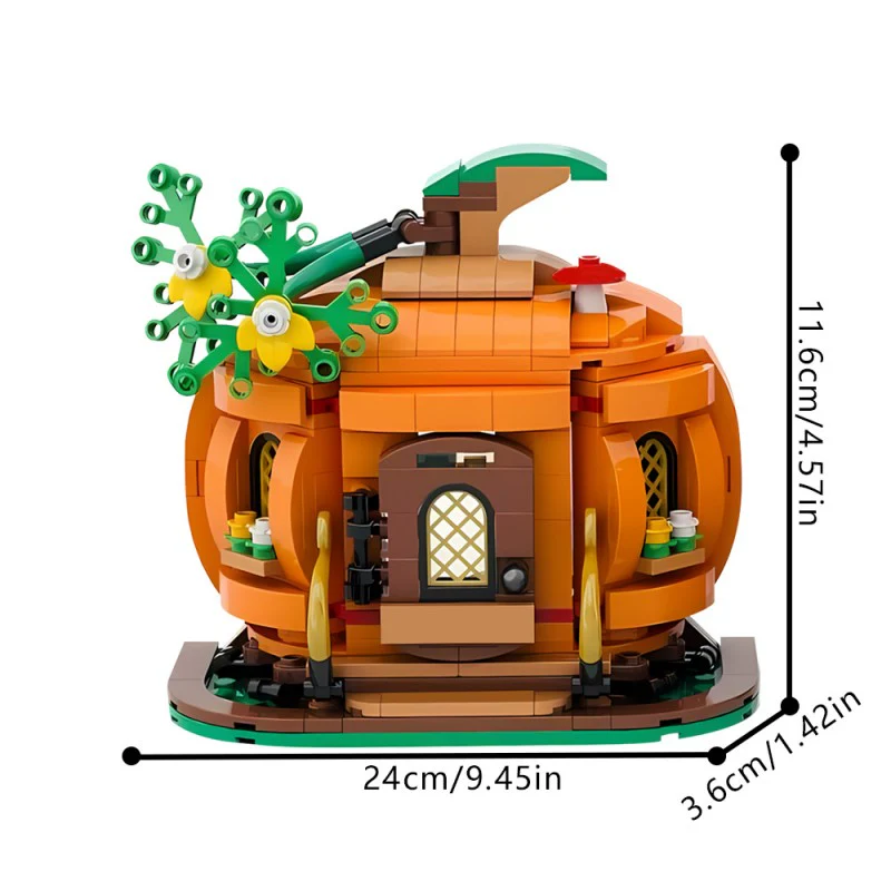 (Gobricks version) 648pcs MOC-205267 Pumpkin Cottage - Image 4